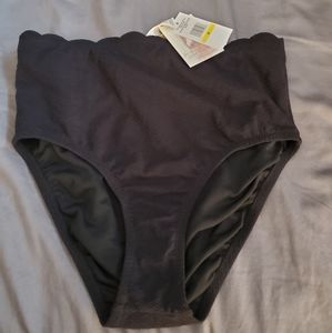 Jessica Simpson Scalloped High-Waist Swim Bottom M